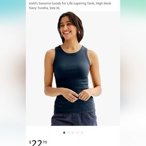 Sonoma LIFE STYLE Black Tank Top Tank SZ Med   💯% Cotton